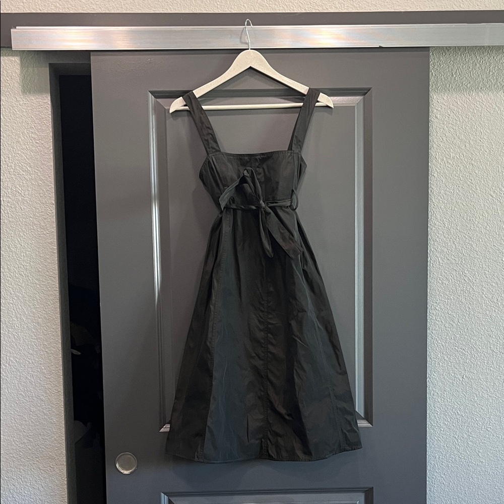MaxMara Charcoal Midi Dress with Bow Detail